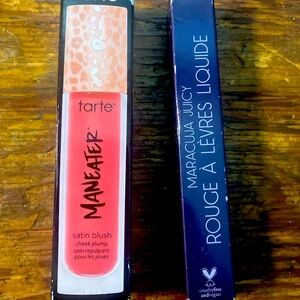 Tarts satin blush cheek plump man eater& maracuja juicy liquid lip